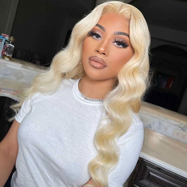 AMBIBI 613 Blonde Body Wave 13*4 Lace Wigs Natural Density Brazilian Hair